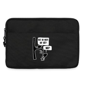 Fett Übergewicht Mollig Lustig Witzig Sprüche - Laptoptasche 13" - Schwarz - Vorne