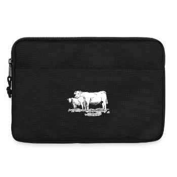 Cow with Calf Farm Gift Farmer Cattle - Laptop bag 13" - black - Front