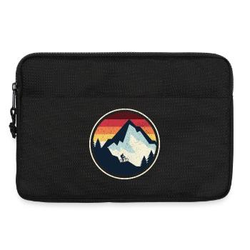 Sunset Peak MTB Silhouette - Laptoptasche 13" - Schwarz - Vorne