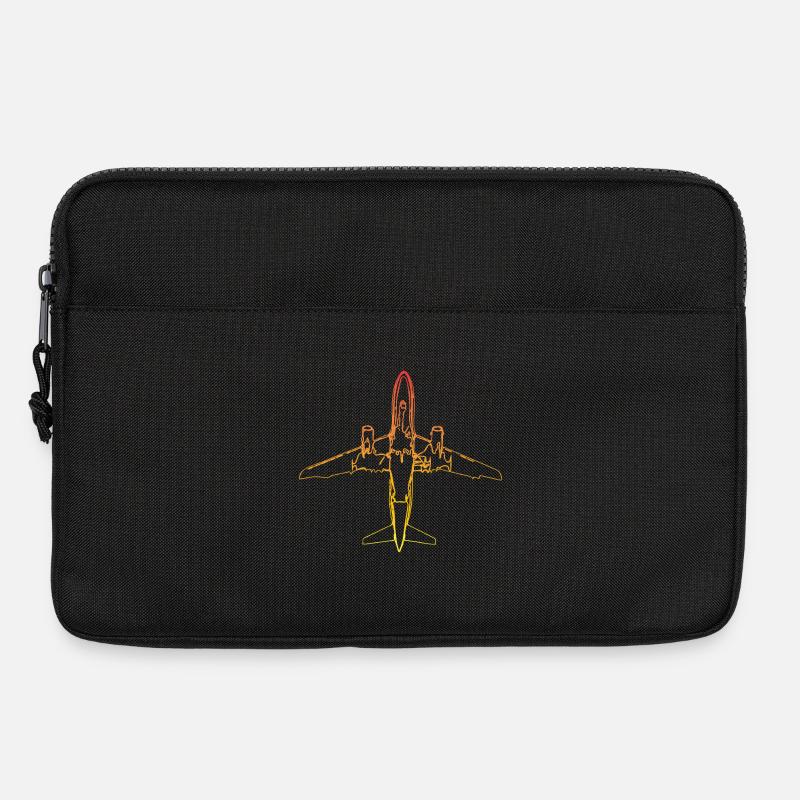 Flugzeug - Laptoptasche 13" - Schwarz