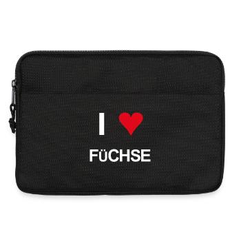 I love Füchse - Laptoptasche 13" - Schwarz - Vorne
