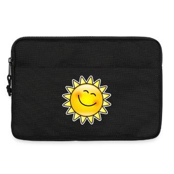 Lächelnde Sonne - Laptoptasche 13" - Schwarz - Vorne