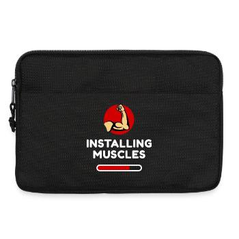 Muscles Toning Workout Funny Statement Fun - Laptop bag 13" - black - Front