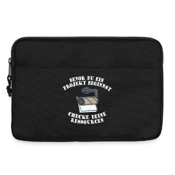 Projektmanager Organisation Projekt Lustig Sprüche - Laptoptasche 13" - Schwarz - Vorne