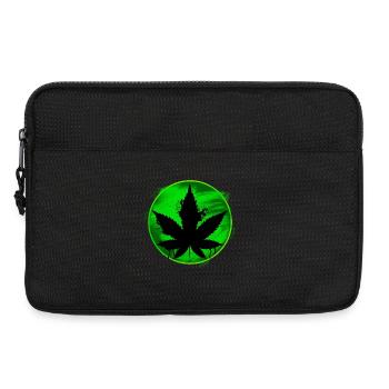 cannabis leaf - Laptop bag 13" - black - Front