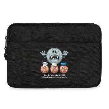 les 3 petits cochonets - Sacoche pour ordinateur portable 13 pouces - noir - Devant