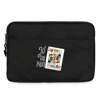 Mon roi de coeur - Sacoche pour ordinateur portable 13 pouces - noir - Devant