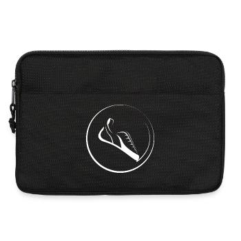 Illustration d’icône de bloc de logo de chaussure d’escalade - Sacoche pour ordinateur portable 13 pouces - noir - Devant