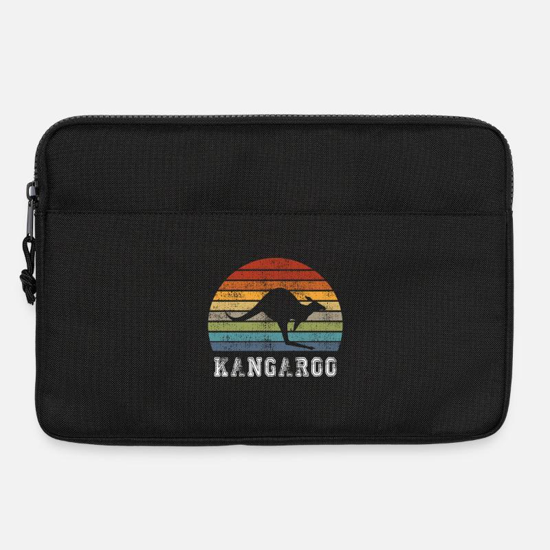 Känguru Vintage Design / Geschenk - Laptoptasche 13" - Schwarz