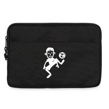 Joueur de football Joueur de football Soccer Kicker Funny - Sacoche pour ordinateur portable 13 pouces - noir - Devant