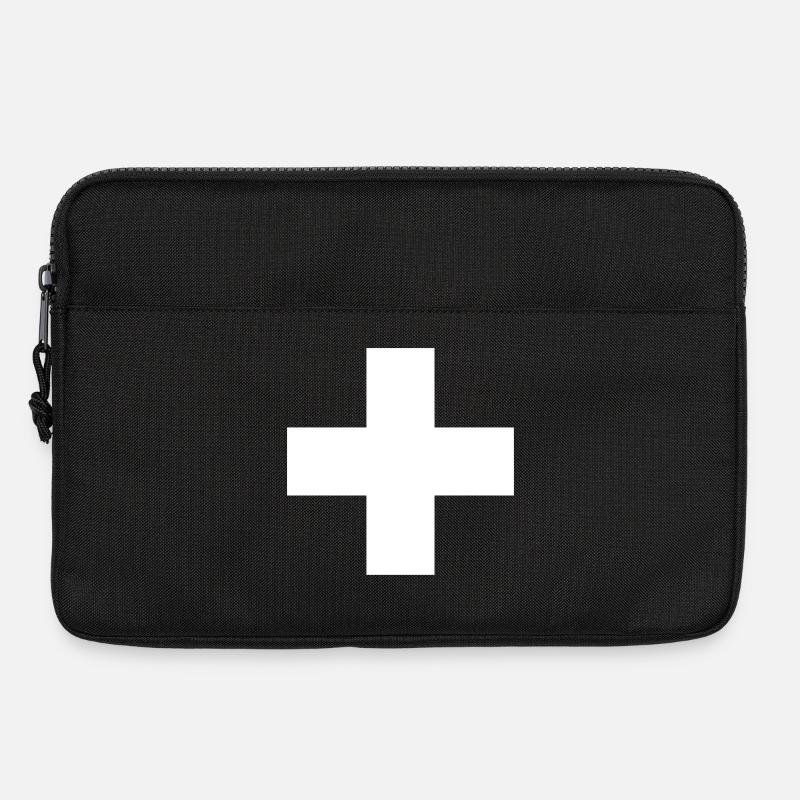 Schweizerkreuz - Laptoptasche 13" - Schwarz