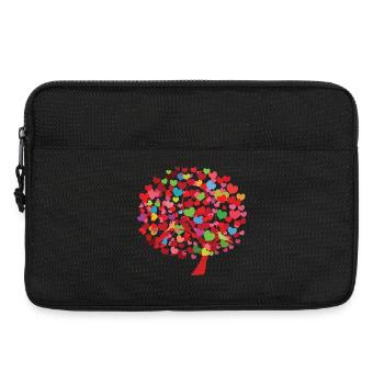 Illustration d’arbre de coeur avec des feuilles colorées - Sacoche pour ordinateur portable 13 pouces - noir - Devant