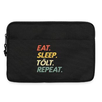 Eat Sleep Tölt Repeat - Horse Icelandic Gift - Laptop bag 13" - black - Front