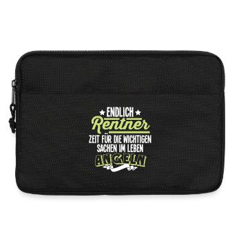 Rentner Angeln - Laptoptasche 13" - Schwarz - Vorne