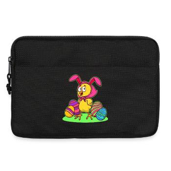 Easter chick chick easter happy easter eggs - Laptop bag 13" - black - Front