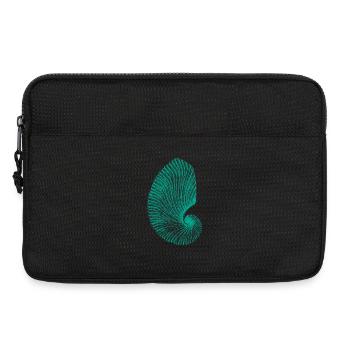 Motif d'Escargot Abstrait Teal - Sacoche pour ordinateur portable 13 pouces - noir - Devant