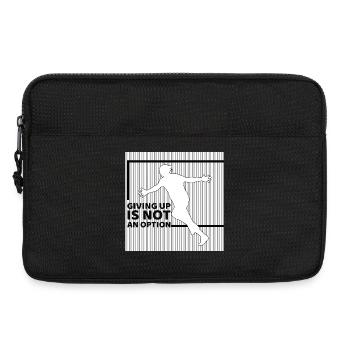 giving up is not an option - Laptop bag 13" - black - Front