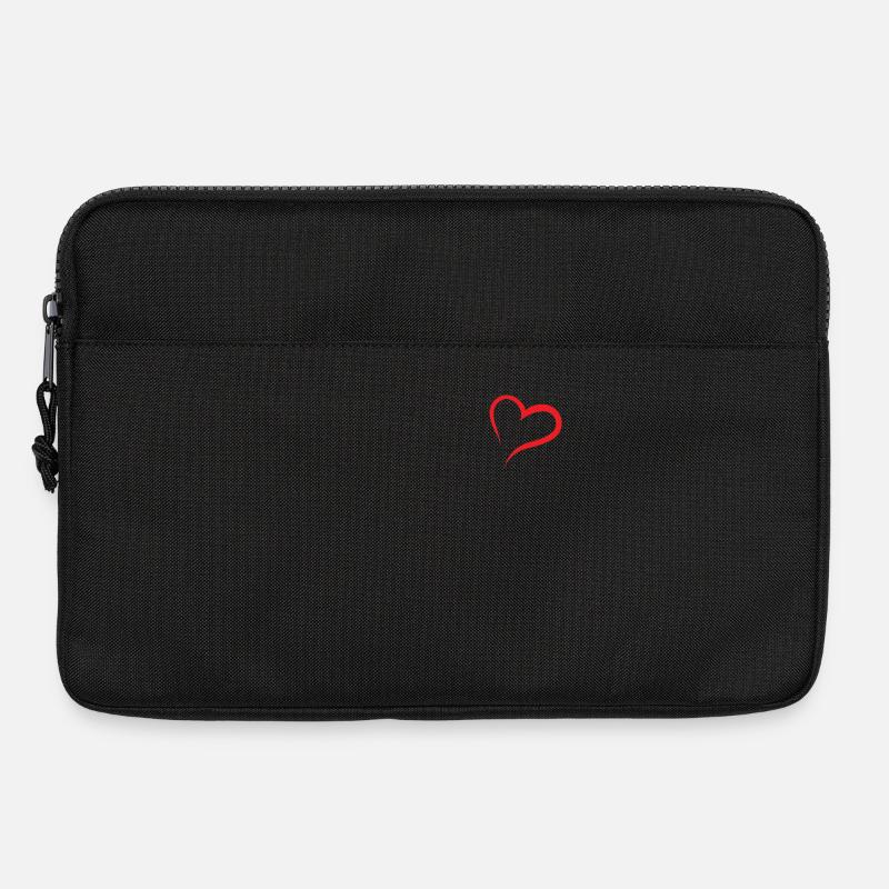 Rotes Herz - Laptoptasche 13" - Schwarz