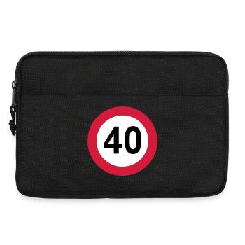 40.Geburtstag , 40 Jahre , 40 Verkehrsschild (25) - Laptoptasche 13" - Schwarz - Vorne