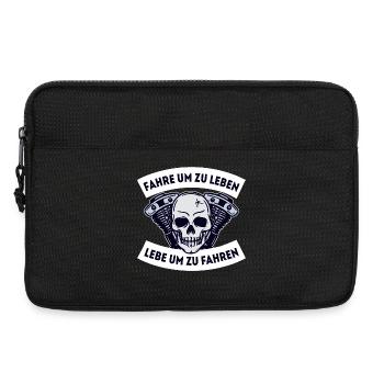 Motorrad Totenkopf Spruch Motorräder Statement - Laptoptasche 13" - Schwarz - Vorne