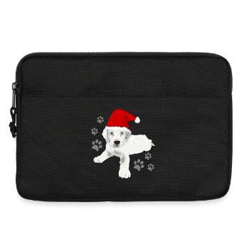 Motif de Noël du Labrador - Sacoche pour ordinateur portable 13 pouces - noir - Devant