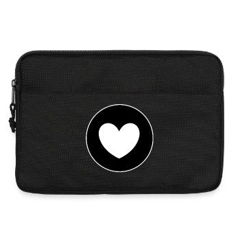 Kontrastherz Design für Ausdrucksstarke Kleidung - Laptoptasche 13" - Schwarz - Vorne