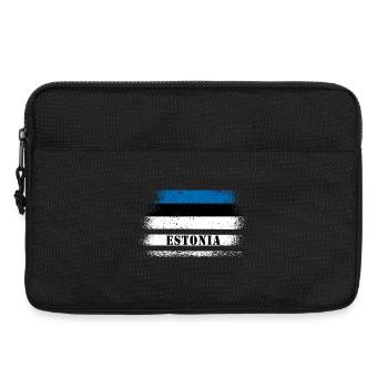 Estland Vintage Flagge - Laptoptasche 13" - Schwarz - Vorne