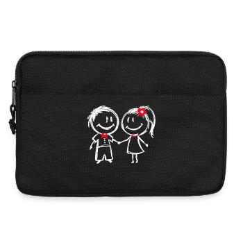 Couple Amour relation Romance Saint Valentin - Sacoche pour ordinateur portable 13 pouces - noir - Devant