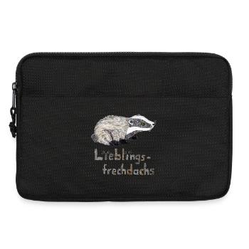 Lieblingsfrechdachs - Süßer Dachs Aquarell - Laptoptasche 13" - Schwarz - Vorne