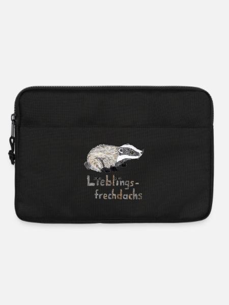 Lieblingsfrechdachs - Süßer Dachs Aquarell - Laptoptasche 13" - Schwarz