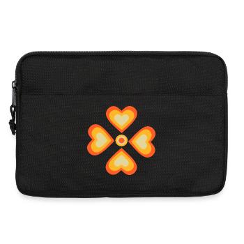 des années 70 motif de fleur - Sacoche pour ordinateur portable 13 pouces - noir - Devant