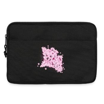 Splendeur luxuriante de fleurs lilas roses - Sacoche pour ordinateur portable 13 pouces - noir - Devant