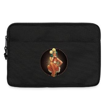 Burlesque Xarah comme pin-up rétro pin up art - Sacoche pour ordinateur portable 13 pouces - noir - Devant