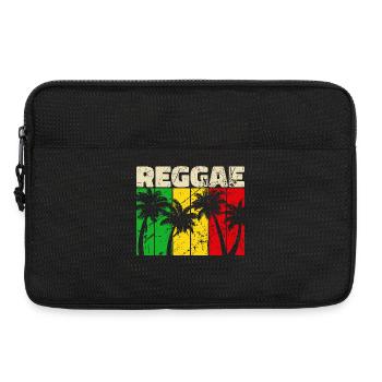 Reggae Reggaemusik Jamaika Urlaub Karibik Palmen - Laptoptasche 13" - Schwarz - Vorne