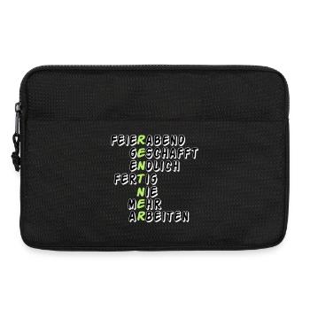 Rente Rentner Rentnerin Feierabend geschafft(25) - Laptoptasche 13" - Schwarz - Vorne