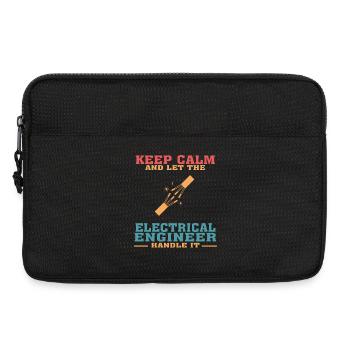 Funny Electrical Engineer Tshirt, Keep Calm - Laptop bag 13" - black - Front