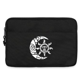 Mond, Sonne und Natur (weiß) - Laptoptasche 13" - Schwarz - Vorne