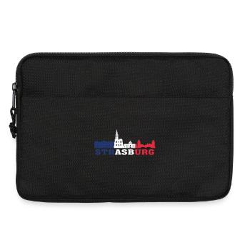 Carte de repère de la ville de Strasbourg France Skyline - Sacoche pour ordinateur portable 13 pouces - noir - Devant