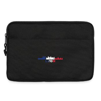 Lyon City Skyline France Landmark Map - Sacoche pour ordinateur portable 13 pouces - noir - Devant