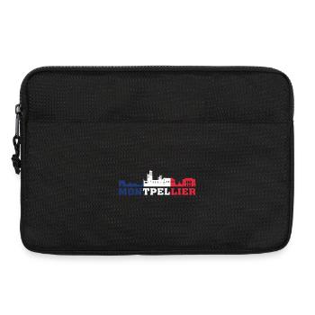 Montpellier City Skyline Frankreich Wahrzeichen Karte - Laptoptasche 13" - Schwarz - Vorne