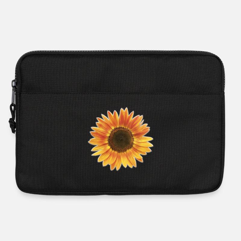 Sonnenblume - Laptoptasche 13" - Schwarz