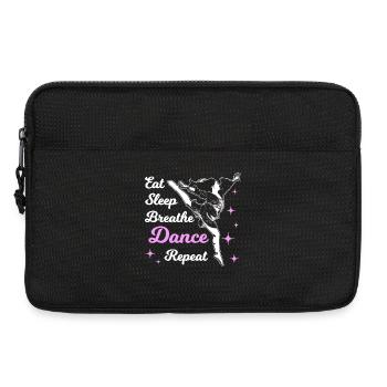 Eat sleep dance - Laptop bag 13" - black - Front