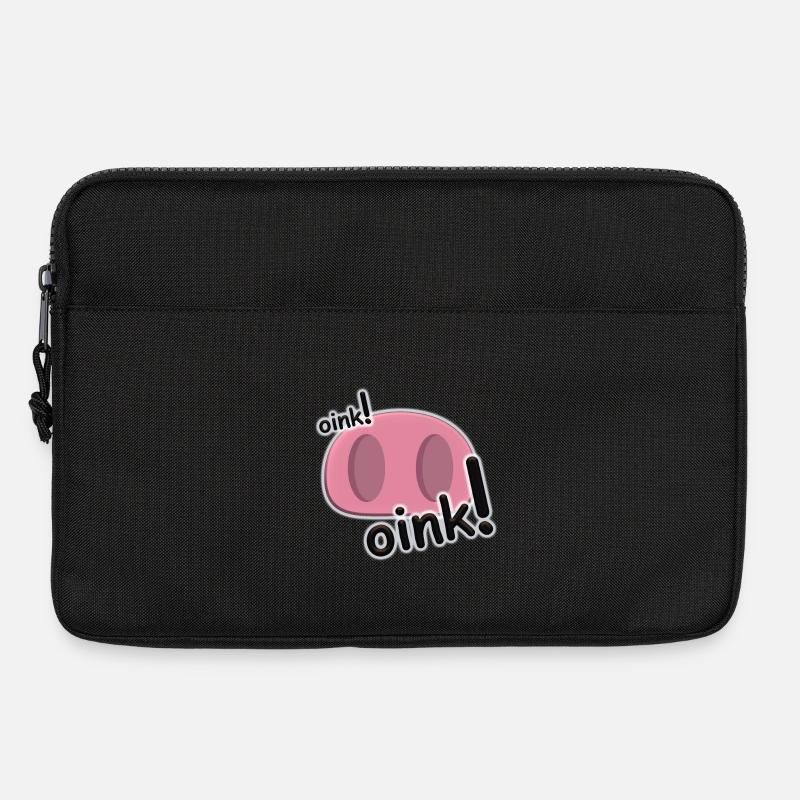 Oink Pink Schweine-Nasendesign - Laptoptasche 13" - Schwarz
