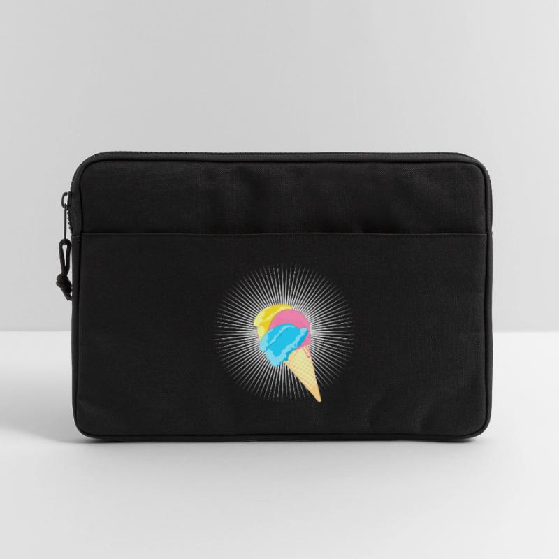 Eis Eistüte Eiskrem Softeis Waffel Strahlen Laptoptasche 13"