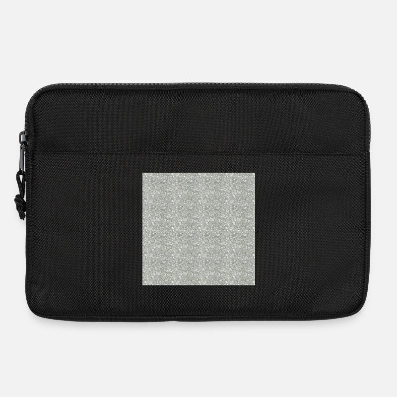 Gemusterter Granitstein in Grautönen - Laptoptasche 13" - Schwarz