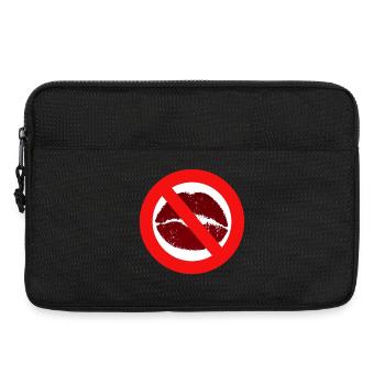 Baisers interdit baiser bouche lèvres baiser interdiction distance - Sacoche pour ordinateur portable 13 pouces - noir - Devant