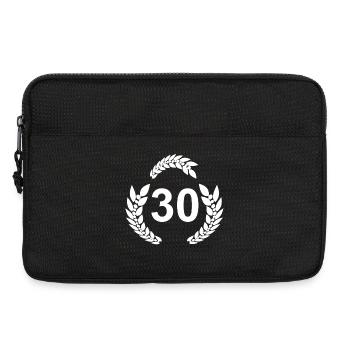 Couronne de laurier 30, cadeau d’anniversaire 30 - Sacoche pour ordinateur portable 13 pouces - noir - Devant