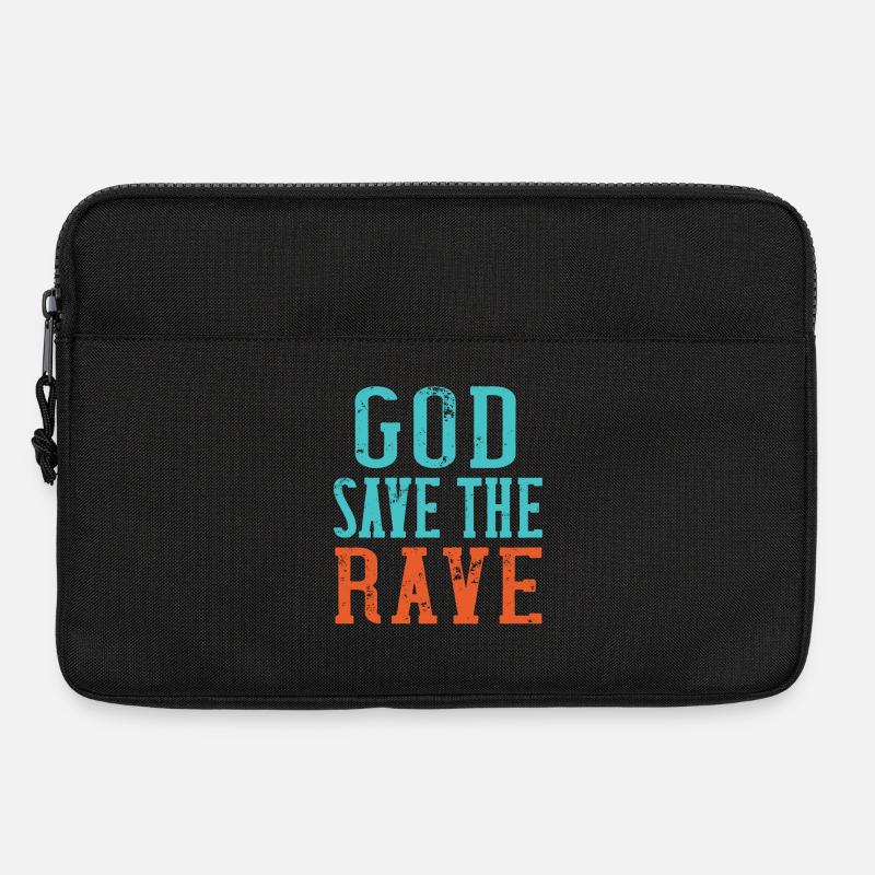 God save the rave - Laptop bag 13" - black
