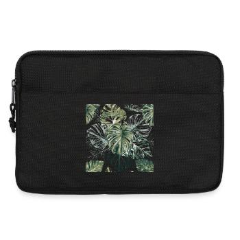 Tropische Monstera Blätter Muster - Laptoptasche 13" - Schwarz - Vorne