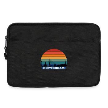 Rotterdam Skyline Silhouette Souvenir Pays-Bas - Sacoche pour ordinateur portable 13 pouces - noir - Devant